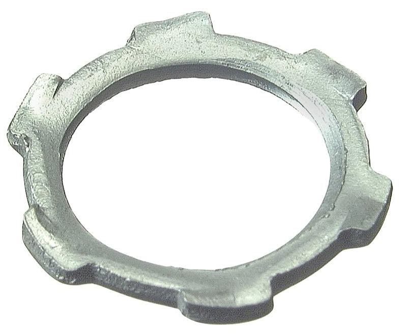 HALEX Halex 96194 Rigid Conduit Locknut, 1-1/4 in, Steel, Zinc, 2/BAG