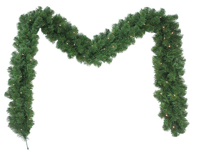 PULEO ASIA LIMITED Puleo Asia Limited 333-4041-G9/10 Pre-Lit Western Hemlock Garland, 200 Tips, B/O, 9 ft HOLIDAY & PARTY SUPPLIES PULEO ASIA LIMITED