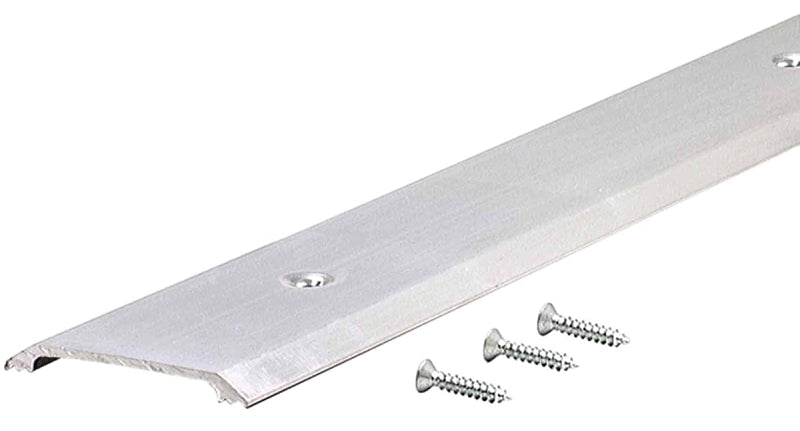M-D M-D 11072 Threshold, 36 in L, 2-1/2 in W, Flat Profile, Aluminum, Silver