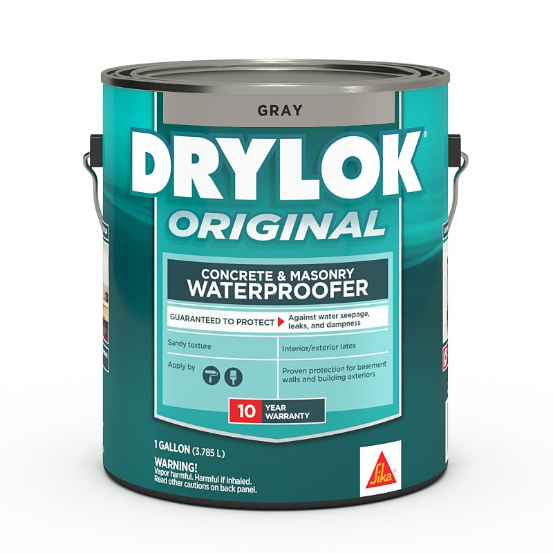 DRYLOK Drylok 27613 Masonry Waterproofer, Gray, Liquid, 1 gal Pail