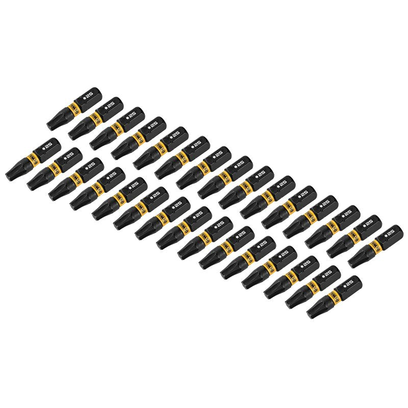 DEWALT DEWALT FlexTorq DWAF1TX25IR30 Impact Screwdriver Bit, T25 Drive, Torx Drive, 1/4 in Shank, Hex Shank, 1 in L, Steel