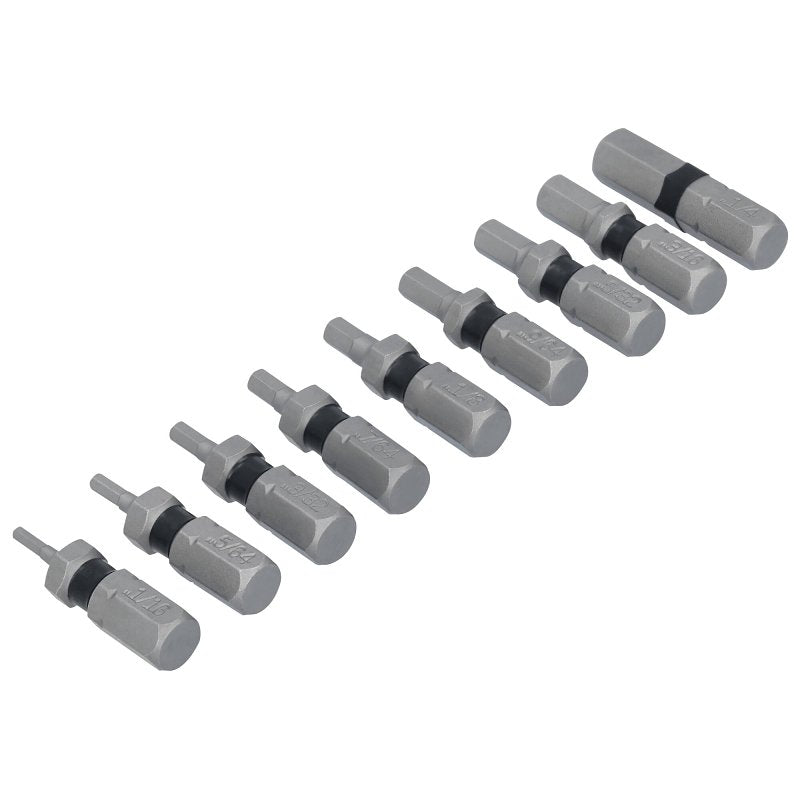 DEWALT DEWALT TOUGHGRIP DWAF1HSTG9 Hex Security Bit Set, 9-Piece, Steel