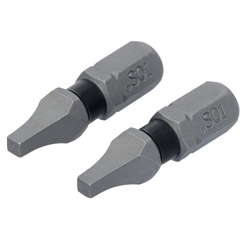 DEWALT DEWALT TOUGHGRIP DWAF1SQ1TG2 Screwdriver Bit, #1 Drive, Square Drive, 1/4 in Shank, Hex Shank, 1 in L, Steel