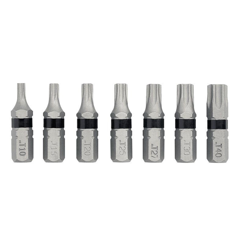 DEWALT DEWALT TOUGHGRIP DWAF1TSTG7 Torx Security Bit Set, 7-Piece, Steel