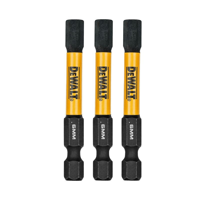 DEWALT DEWALT DWAF2HX6IR3 Insert Bit, 6 mm Drive, Hex Drive, 1/4 in Shank, Hex Shank, 2-1/4 in L, Steel