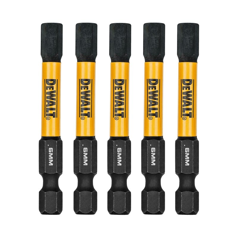 DEWALT DEWALT DWAF2HX6IR5 Insert Bit, 6 mm Drive, Hex Drive, 1/4 in Shank, Hex Shank, 2-1/4 in L, Steel