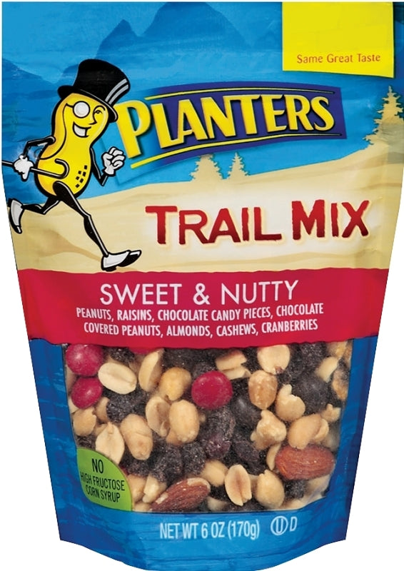 MIDWEST DISTRIBUTION Planters 451995 Trail Mix, Nutty, Sweet, 6 oz, Bag HOUSEWARES MIDWEST DISTRIBUTION   
