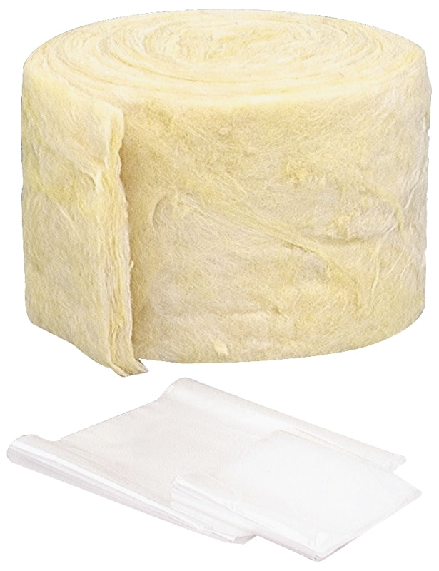 M-D M-D 04937 Pipe Insulation Wrap, 25 ft L, 1/2 in Thick, Fiberglass, Yellow
