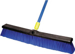QUICKIE Quickie 599 Rough Surface Push Broom, 24 in Sweep Face, Poly Fiber Bristle, Steel Handle