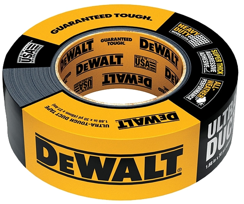 INTERTAPE POLYMER DEWALT 99233 Duct Tape, 30 yd L, 1.88 in W, Black