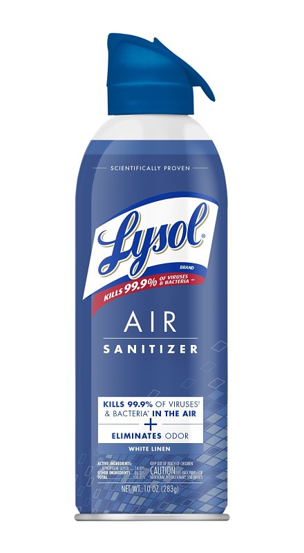 LYSOL Reckitt Benckiser 1920099351 Air Sanitizer, Clear, 10 oz, Aerosol Can