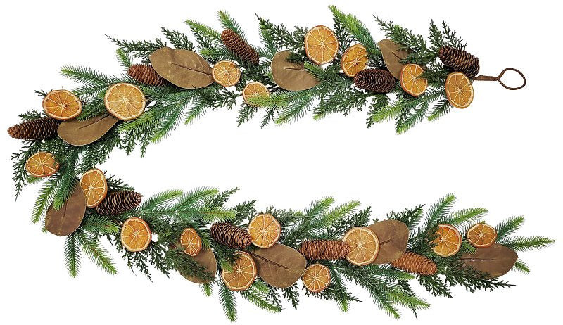PULEO ASIA LIMITED Puleo Asia Limited 312-4460-G6/10 Classic Fall Garland, 63 Tips, 6 ft