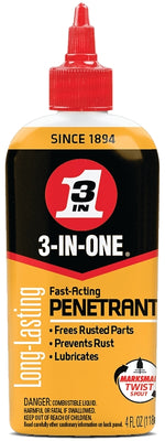 WD-40 3-In-One 120015 Drip Oil, Professional, Solvent Base, Light Brown, 4 oz Bottle, Liquid AUTOMOTIVE WD-40