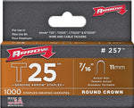 ARROW Arrow T25 Series 257 Staple, 5/16 in W Crown, 7/16 in L Leg