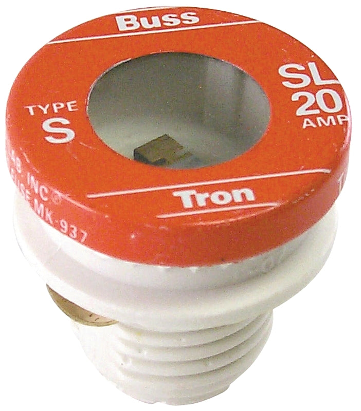 BUSSMANN Bussmann SL-20 Plug Fuse, 20 A, 125 V, 10 kA Interrupt, Time Delay Fuse, Low Voltage ELECTRICAL BUSSMANN