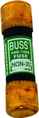 BUSSMANN Bussmann NON-30 Fuse, 30 A, 250 VAC, 125 VDC, 50 kA Interrupt, Melamine Body, Cartridge Fuse, 10/PK ELECTRICAL BUSSMANN