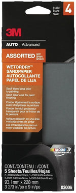 3M / AUTO Bondo Wetordry 03006 Automotive Sandpaper, 9 x 3-2/3 in Dimensions PAINT 3M / AUTO