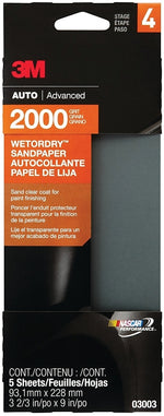 3M / AUTO Bondo Wetordry 03003 Automotive Sandpaper, 2000 Grit PAINT 3M / AUTO