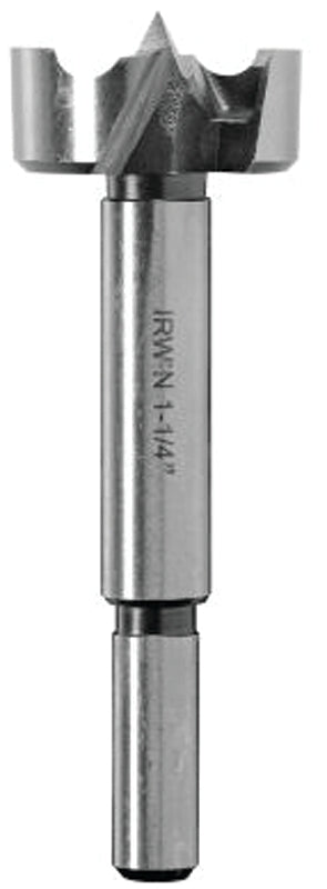 IRWIN Irwin 1966936/42928 Forstner Bit, 1-3/4 in Dia, 3-1/2 in OAL, 3/8 in Dia Shank, Reduced Shank