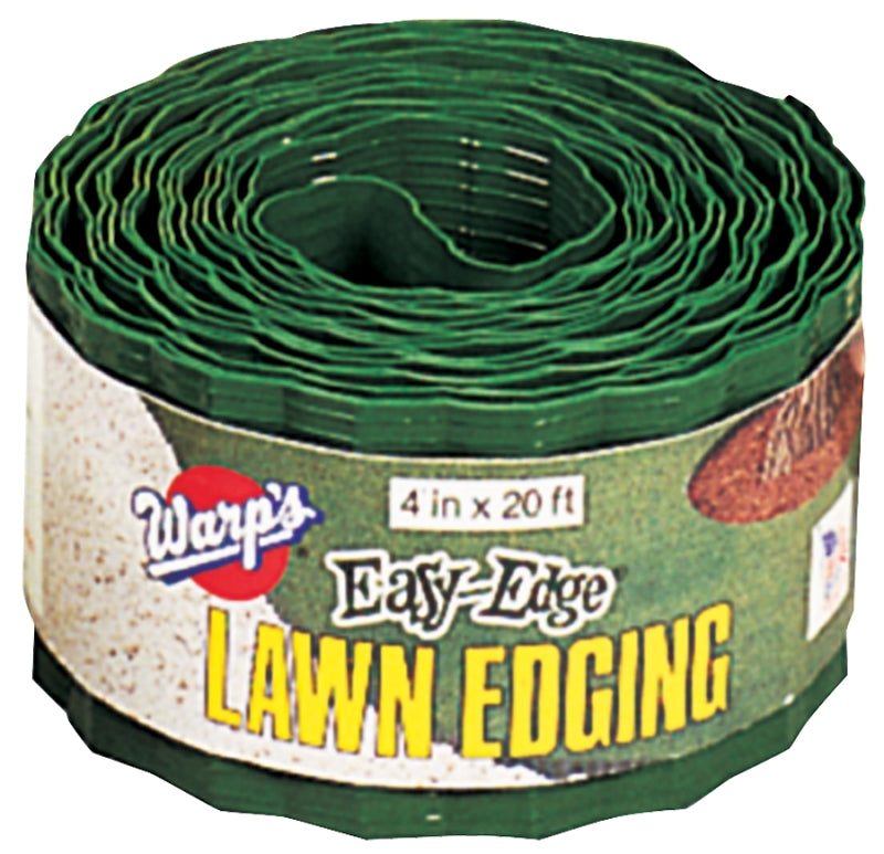 WARP'S Warp's Easy-Edge LE-420-G Lawn Edging, 20 ft L, 4 in H, Plastic, Green