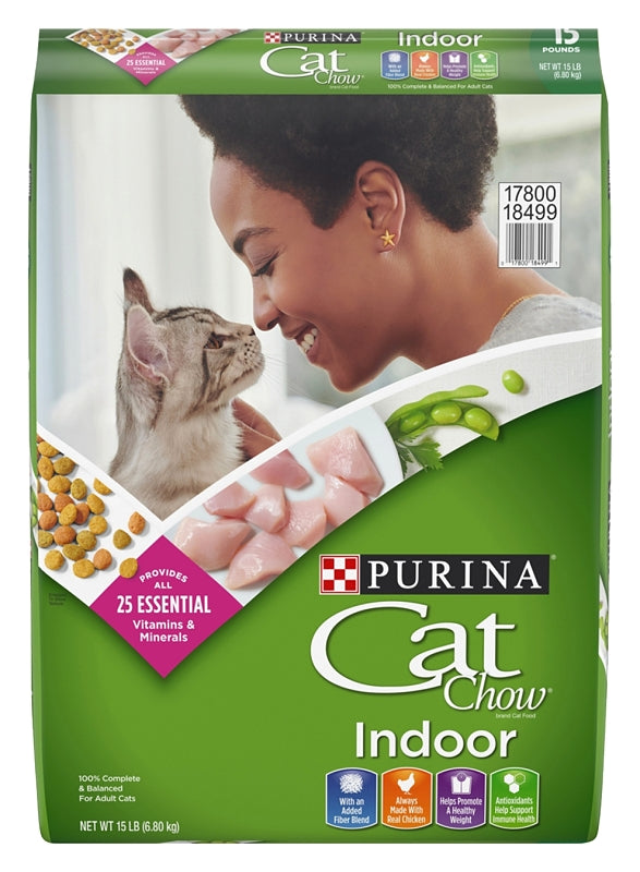 NESTLE PURINA PET CARE Cat Chow 1780018499 Cat Food, Indoor, Special Diet: Indoor Formula, Dry, 15 lb Bag