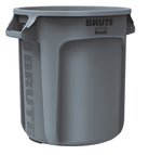 RUBBERMAID Rubbermaid 261000GRAY Trash Container, 10 gal Capacity, Polyethylene, Gray