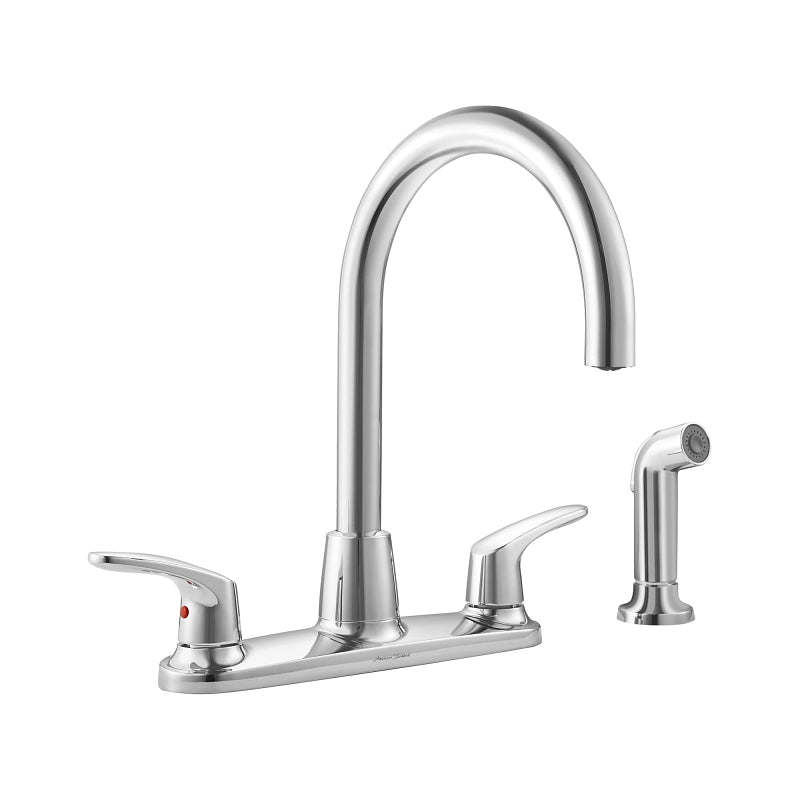 AMERICAN STANDARD American Standard Colony Pro Series 7074551.002 Side Spray Kitchen Faucet, 1.5 gpm, 2-Handle, 4-Faucet Hole, Metal PLUMBING, HEATING & VENTILATION AMERICAN STANDARD