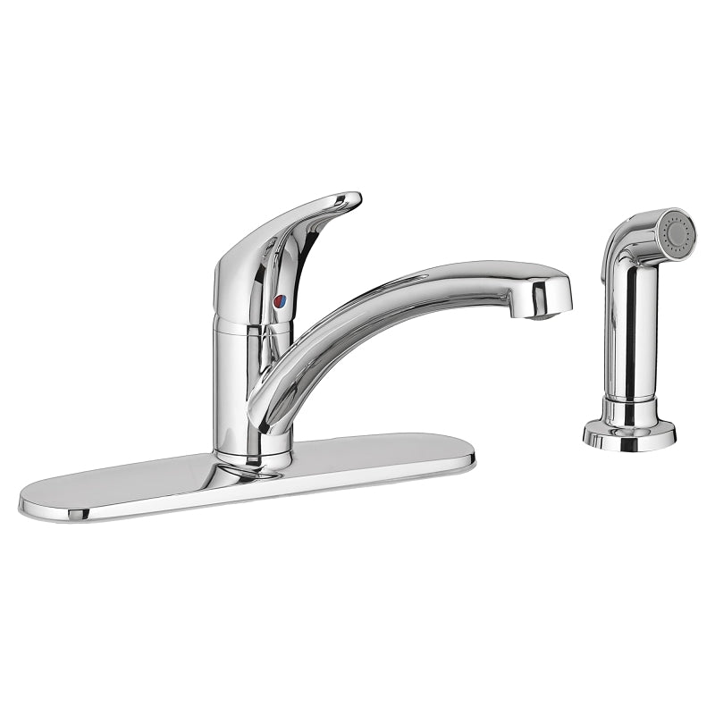 AMERICAN STANDARD American Standard Colony Pro Series 7074040.002 Kitchen Faucet, 1.5 gpm, 1-Handle, 4-Faucet Hole, Brass, Deck PLUMBING, HEATING & VENTILATION AMERICAN STANDARD