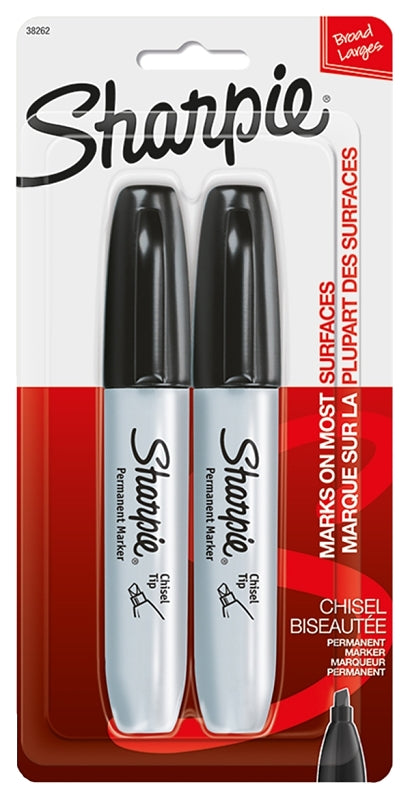 SHARPIE Sharpie 38262PP Permanent Marker, Chisel Lead/Tip, Large Lead/Tip, Black Lead/Tip