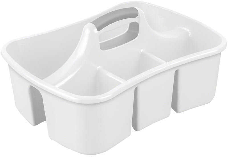 STERILITE Sterilite 15888006 Storage Caddy, Plastic, White, 13-1/4 in OAW, 8-7/8 in OAH HOUSEWARES STERILITE