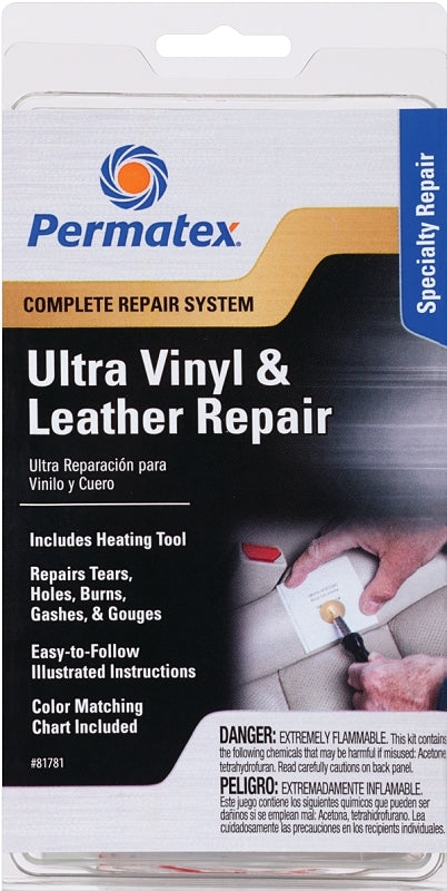 PERMATEX Permatex 81781 Vinyl and Leather Repair Kit, Liquid, Pungent, Clear AUTOMOTIVE PERMATEX   