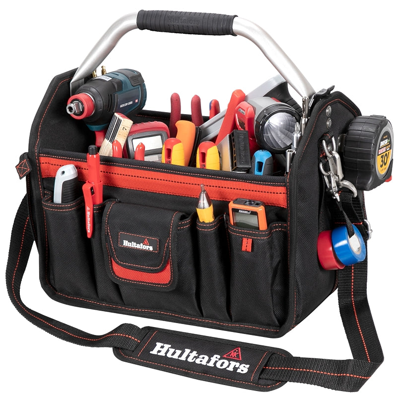 HULTAFORS Hultafors HT5587 Open Top Tool Carrier, 14 in D, 32-Pocket, Polyester
