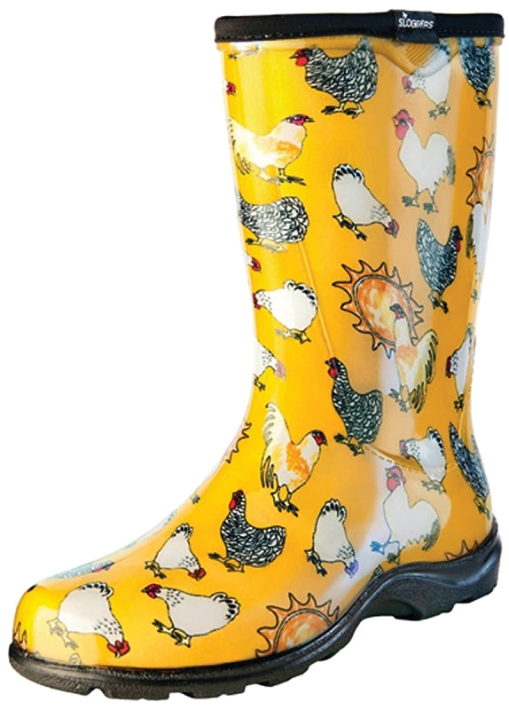 SLOGGERS Sloggers 5016CDY-09 Rain and Garden Boots, 9 in, Chicken, Daffodil Yellow