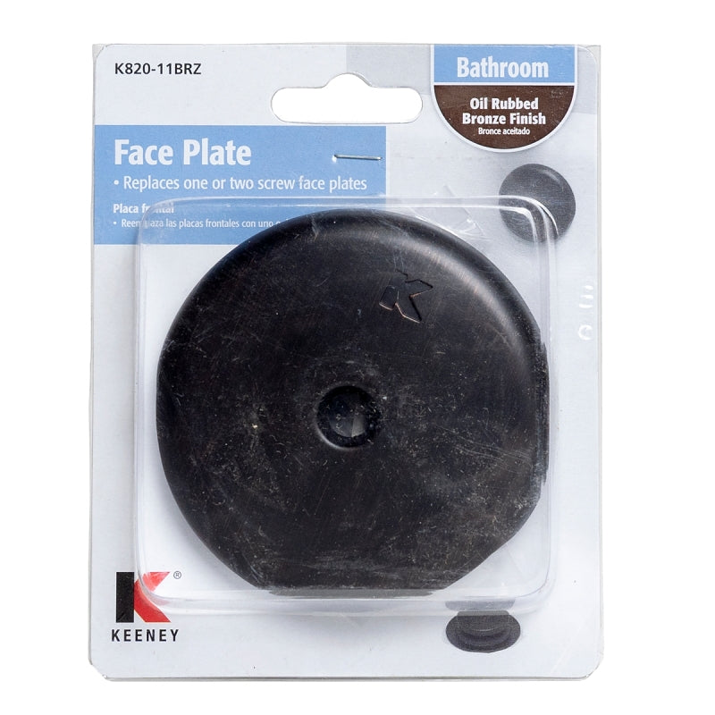 KEENEY Keeney K820-11BRZ Face Plate with Screw, Metal, Oil Rubbed Bronze, For: Standard Size Tubs PLUMBING, HEATING & VENTILATION KEENEY