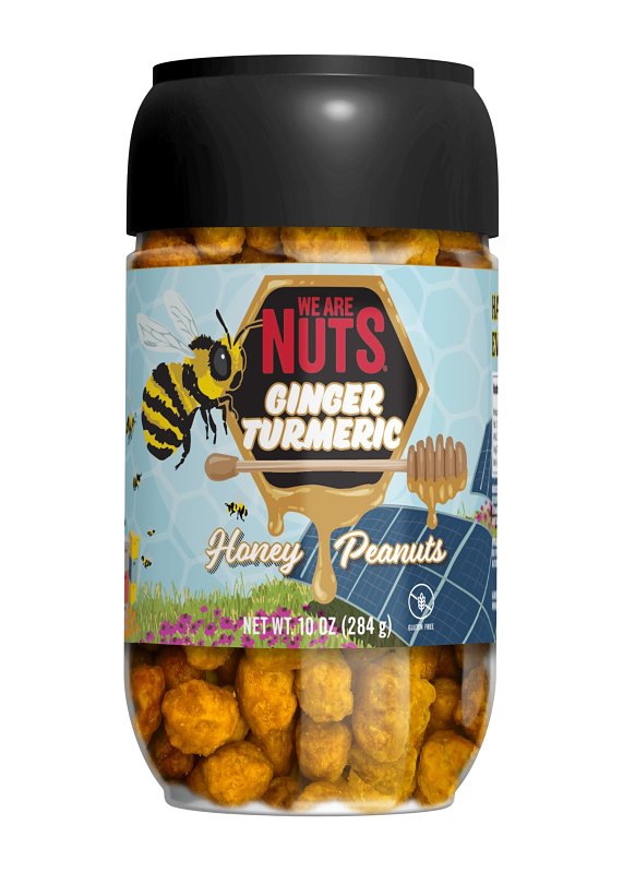 WE ARE NUTS LLC We Are Nuts 13013J Snack, Ginger Turmeric Honey Peanuts, 10 oz Jar