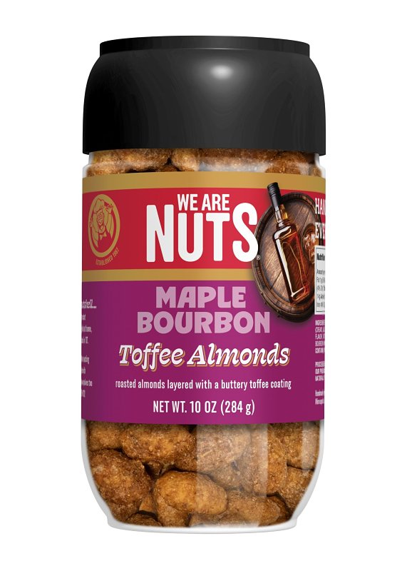 WE ARE NUTS LLC We Are Nuts 13005 Almond Snack, Maple Bourbon Toffee, 10 oz Jar