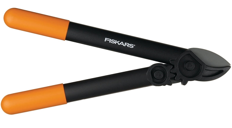 FISKARS Fiskars 79726997J Power Gear Lopper, 1-1/4 in Cutting Capacity, Anvil Blade, Steel Blade, 15 in OAL LAWN & GARDEN FISKARS
