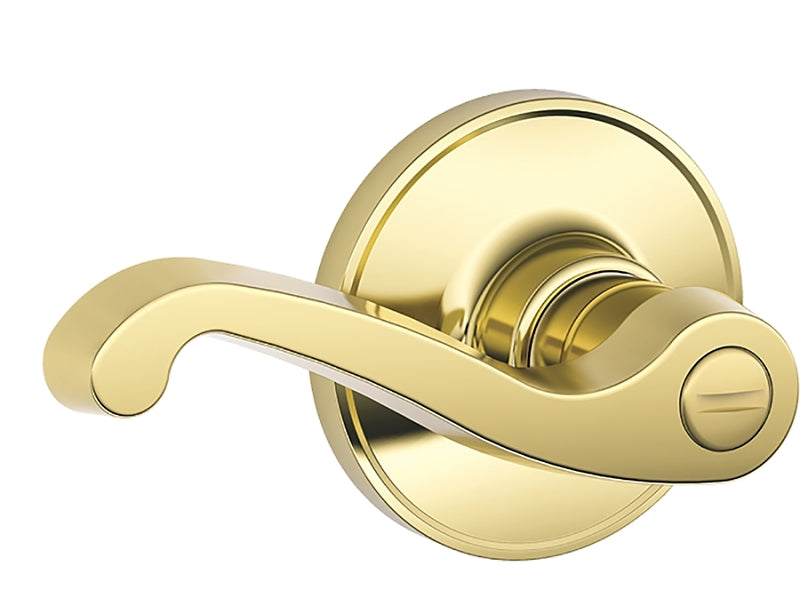 DEXTER BY SCHLAGE Schlage J Series J40V LAS 605 Privacy Lever, Mechanical Lock, Bright Brass, Metal, Residential, 3 Grade