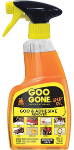 GOO GONE Goo Gone 2096 Goo and Adhesive Remover, 12 oz Bottle, Gel, Citrus, Orange