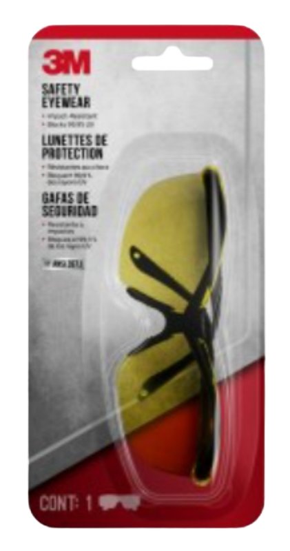 3M 3M 90966-WV12 Sport-Inspired Safety Eyewear, Anti-Scratch Lens, Semi-Rimless Frame, Black Frame