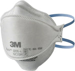 3M 3M Aura Series 9205P-3-DC 3-Panel Particulate Respirator, One-Size Mask, N95 Filter Class, 95 % Filter Efficiency, White