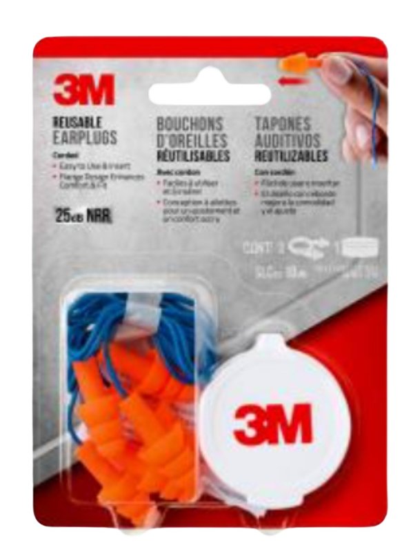 3M 3M 90716H3-DC Reusable Ear Plugs, 25 dB NRR, Flange, One-Size Ear Plug, Foam Ear Plug, Orange Ear Plug CLOTHING, FOOTWEAR & SAFETY GEAR 3M