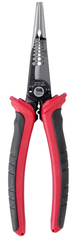 GB Gardner Bender GBP-61N Wire Stripper, 20 to 8 AWG Solid, 22 to 10 AWG Stranded Stripping, #6-32, #8-32 Cutting Capacity ELECTRICAL GB