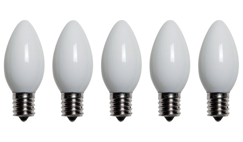 SANTAS FOREST Santas Forest 25981 LED Filament Retro Replacement Bulb, Opaque, C9, White