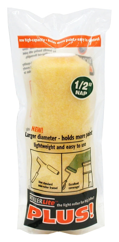 ROLLERLITE RollerLite ProLam 68KL050 Roller Cover, 1/2 in Thick Nap, 6 in L, Acrylic/Polyester/Wool Cover, Orange PAINT ROLLERLITE