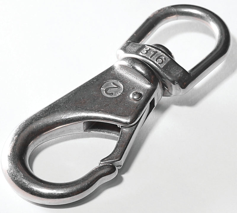 BARON Baron 251S-2 Bolt Snap, 551 lb Working Load, Stainless Steel, Nickel-Plated