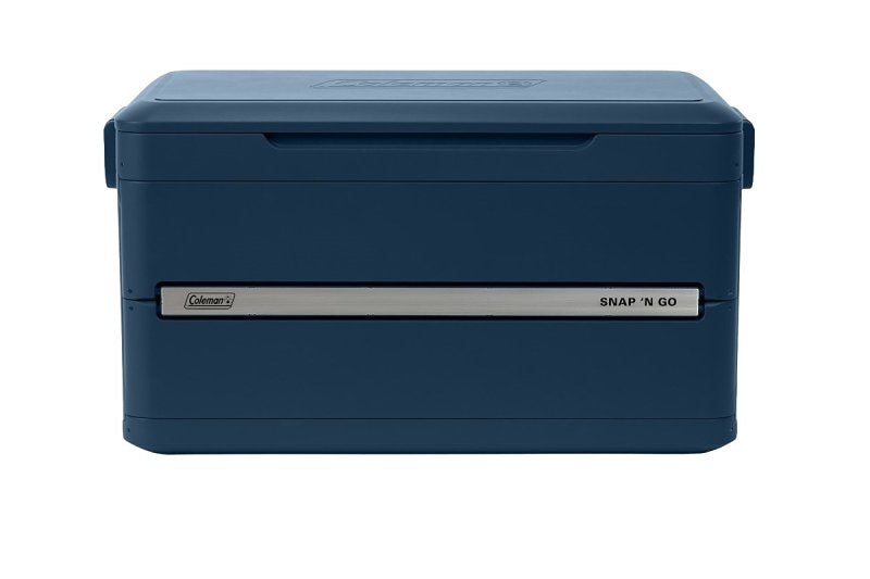 NEWELL BRANDS DIST LLC Coleman Snap 'N Go Series 2227725 Collapsible Hard Cooler, 55 qt Cooler, Polypropylene, Sapphire, 64 hr Ice Retention
