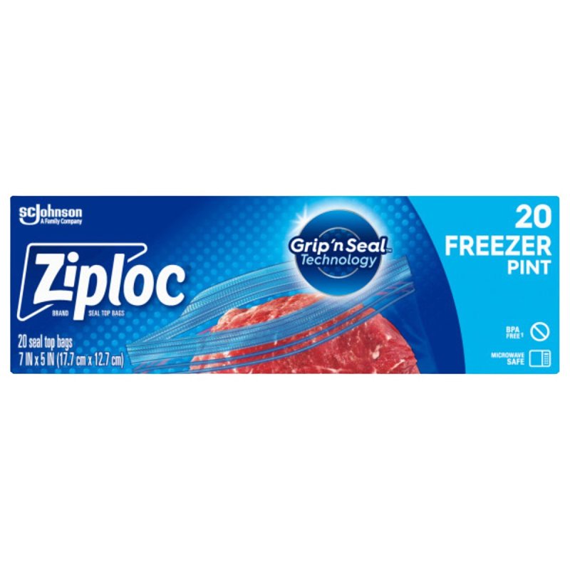 ZIPLOC ZIPLOC�� FREEZER BAG PINT 20 CT HOUSEWARES ZIPLOC