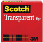 SCOTCH Scotch 600 Packaging Tape, 2592 in L, 1/2 in W, UPVC Backing, Clear PAINT SCOTCH