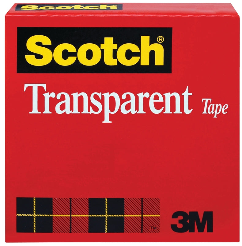 SCOTCH Scotch 600 Packaging Tape, 2592 in L, 1/2 in W, UPVC Backing, Clear PAINT SCOTCH